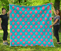 Pink And Blue Cotton Candy Pattern Print Quilt