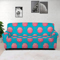Pink And Blue Cotton Candy Pattern Print Sofa Cover