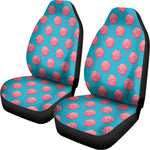 Pink And Blue Cotton Candy Pattern Print Universal Fit Car Seat Covers