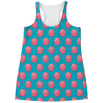 Pink And Blue Cotton Candy Pattern Print Women's Racerback Tank Top