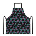 Pink And Blue Lights Heart Pattern Print Apron