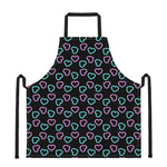Pink And Blue Lights Heart Pattern Print Apron