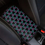 Pink And Blue Lights Heart Pattern Print Car Center Console Cover