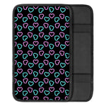 Pink And Blue Lights Heart Pattern Print Car Center Console Cover