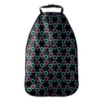 Pink And Blue Lights Heart Pattern Print Car Seat Organizers