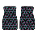 Pink And Blue Lights Heart Pattern Print Front Car Floor Mats