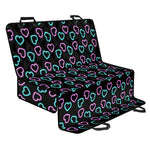 Pink And Blue Lights Heart Pattern Print Pet Car Back Seat Cover
