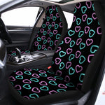 Pink And Blue Lights Heart Pattern Print Universal Fit Car Seat Covers