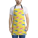 Pink And Blue Shark Pattern Print Apron