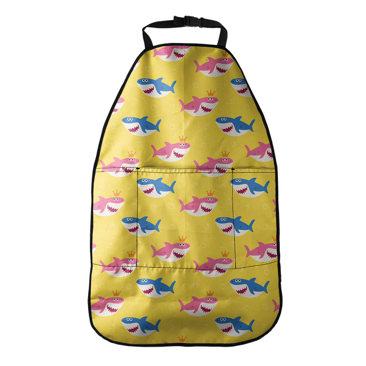 Pink And Blue Shark Pattern Print Car Seat Organizers