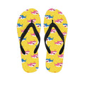 Pink And Blue Shark Pattern Print Flip Flops