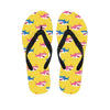 Pink And Blue Shark Pattern Print Flip Flops