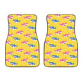 Pink And Blue Shark Pattern Print Front Car Floor Mats