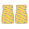 Pink And Blue Shark Pattern Print Front Car Floor Mats