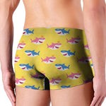 Pink And Blue Shark Pattern Print Men's Boxer Briefs