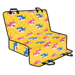 Pink And Blue Shark Pattern Print Pet Car Back Seat Cover