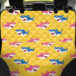 Pink And Blue Shark Pattern Print Pet Car Back Seat Cover