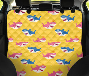 Pink And Blue Shark Pattern Print Pet Car Back Seat Cover