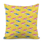 Pink And Blue Shark Pattern Print Pillow Cover