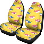 Pink And Blue Shark Pattern Print Universal Fit Car Seat Covers