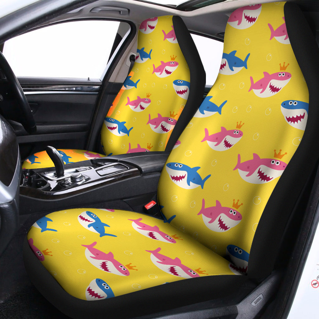 Pink And Blue Shark Pattern Print Universal Fit Car Seat Covers