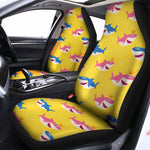 Pink And Blue Shark Pattern Print Universal Fit Car Seat Covers