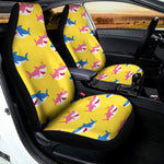 Pink And Blue Shark Pattern Print Universal Fit Car Seat Covers