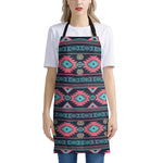 Pink And Blue Southwestern Pattern Print Apron