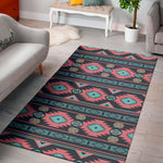 Pink And Blue Southwestern Pattern Print Area Rug