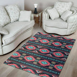 Pink And Blue Southwestern Pattern Print Area Rug