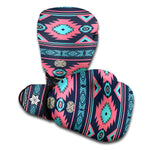 Pink And Blue Southwestern Pattern Print Boxing Gloves