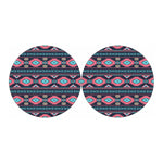 Pink And Blue Southwestern Pattern Print Car Coasters