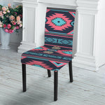 Pink And Blue Southwestern Pattern Print Dining Chair Slipcover