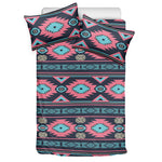 Pink And Blue Southwestern Pattern Print Duvet Cover Bedding Set