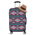 Pink And Blue Southwestern Pattern Print Luggage Cover