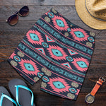 Pink And Blue Southwestern Pattern Print Men's Shorts