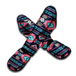 Pink And Blue Southwestern Pattern Print Muay Thai Shin Guard