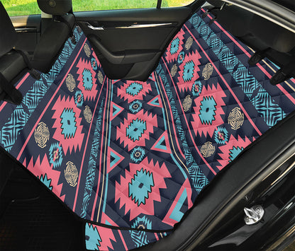 Pink And Blue Southwestern Pattern Print Pet Car Back Seat Cover