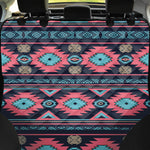 Pink And Blue Southwestern Pattern Print Pet Car Back Seat Cover