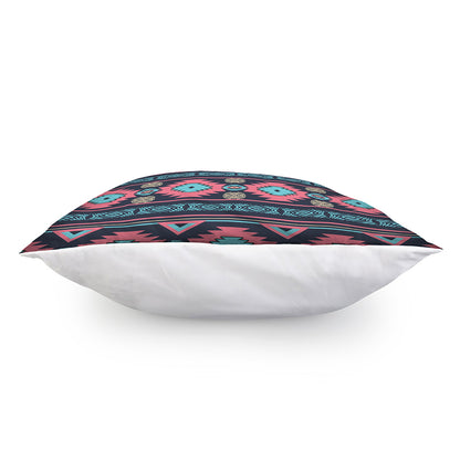 Pink And Blue Southwestern Pattern Print Pillow Cover