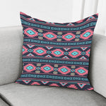 Pink And Blue Southwestern Pattern Print Pillow Cover