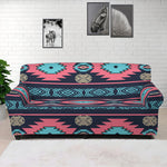 Pink And Blue Southwestern Pattern Print Sofa Cover