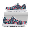 Pink And Blue Southwestern Pattern Print White Running Shoes