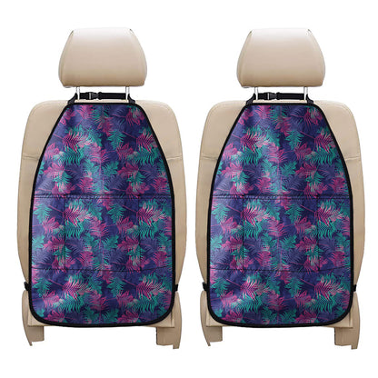 Pink And Blue Tropical Palm Leaf Print Car Seat Organizers