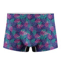 Pink And Blue Tropical Palm Leaf Print Men's Boxer Briefs