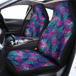 Pink And Blue Tropical Palm Leaf Print Universal Fit Car Seat Covers