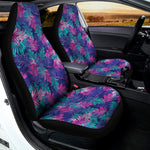 Pink And Blue Tropical Palm Leaf Print Universal Fit Car Seat Covers
