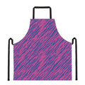Pink And Blue Zebra Stripes Print Apron