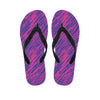 Pink And Blue Zebra Stripes Print Flip Flops