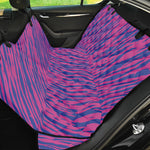 Pink And Blue Zebra Stripes Print Pet Car Back Seat Cover